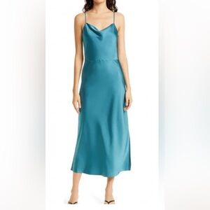 Vince Cowl Neck Dress. Teal, size 10